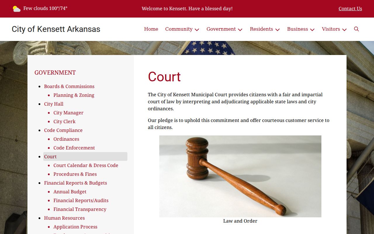 Kensett court source for White County arrest warrant lookup
