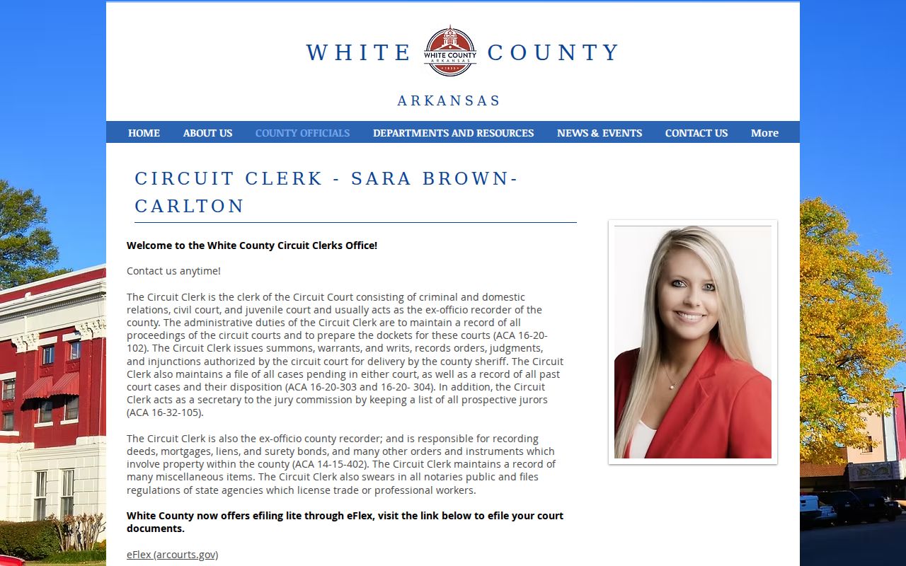White County Circuit Clerk records counter for bench warrant records
