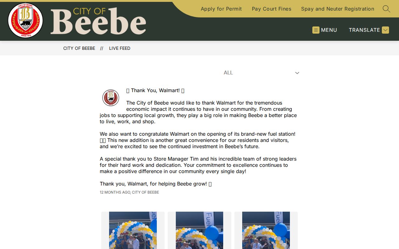 Beebe court rescheduling notice for local warrant records