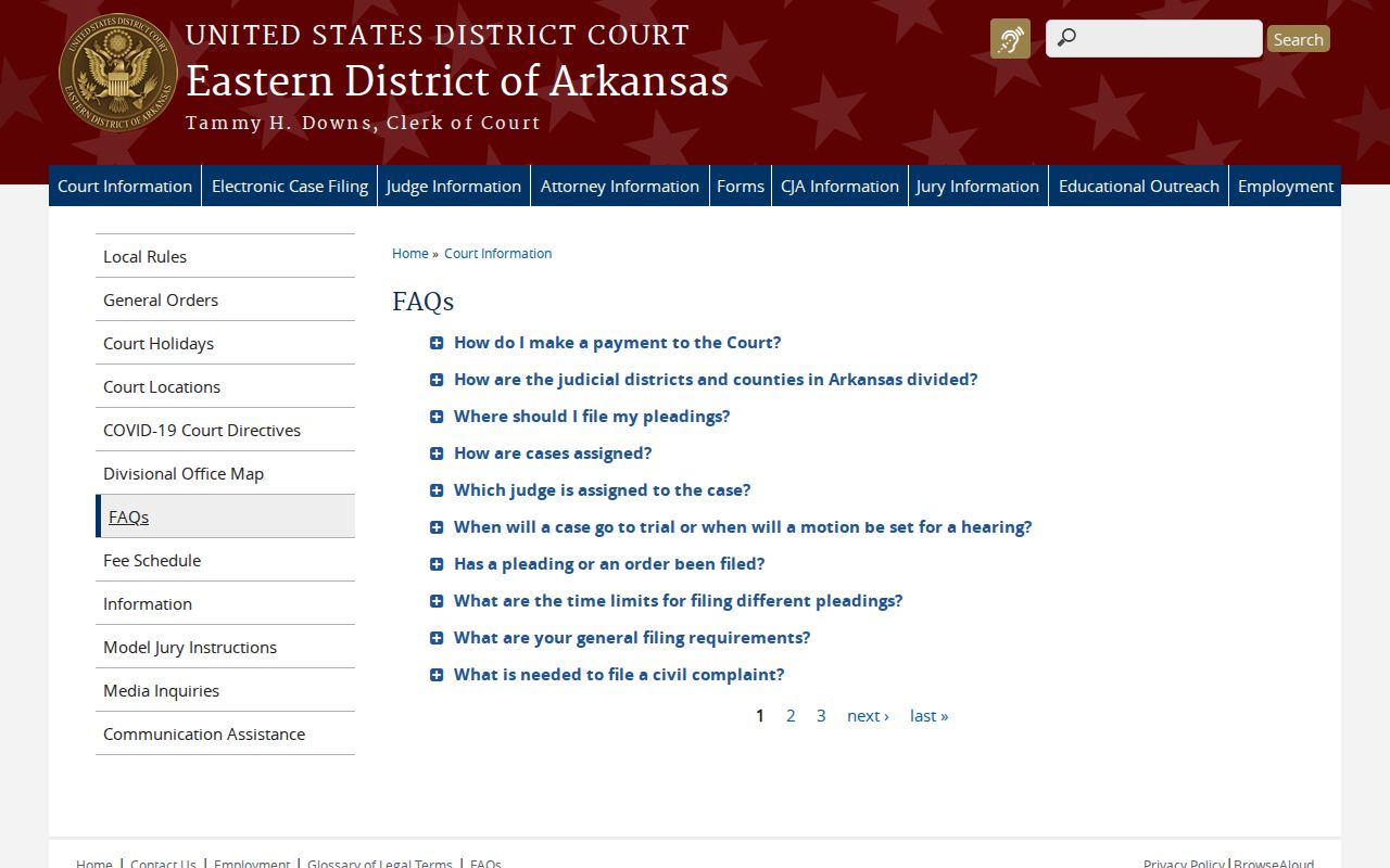 Federal court jurisdiction for White County warrant records